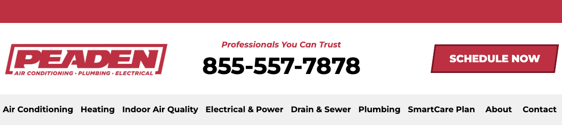 Peaden Air Conditioning Plumbing and Electrical